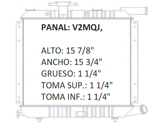 35546 AU RADIADOR ALUMINIO PLASTICO CARAVAN/GRAND CARAVAN - VOYAGER/GRAND VOYAGER L4/V6 2.5/3.0 90-92 TRANS:AUTOMATICA RASA