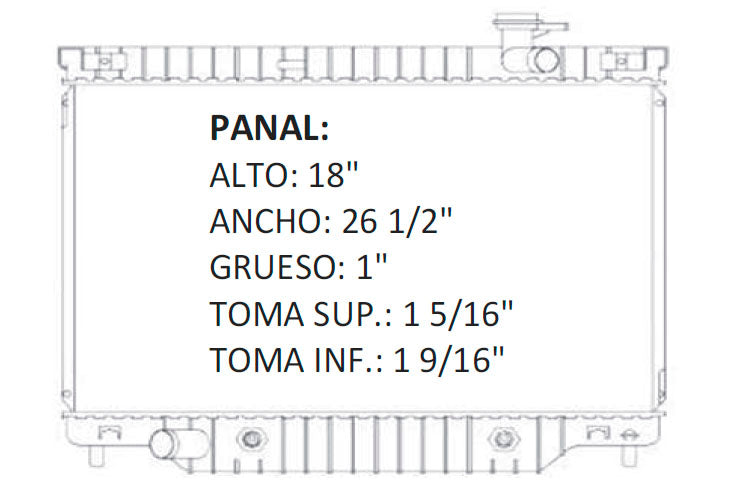 35823 AU RADIADOR ALUMINIO PLASTICO TRAILBLAZER / RAINIER/ BRAVADA L6 4.2 02-09 TRANS:AUTOMATICA RASA