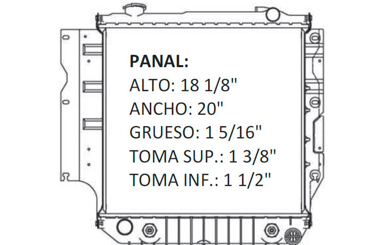 36065 AU RADIADOR ALUMINIO PLASTICO WRANGLER 92-95 L4/L6 2.5/ 4.0L 92-95 TRANS:AUTOMATICA RASA