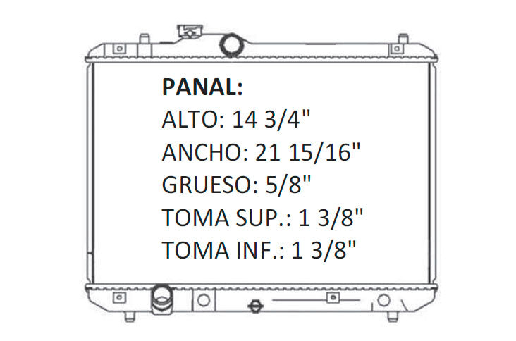 36024 AU RADIADOR ALUMINIO PLASTICO SWIFT 1.6 / 2.0 LTRS, A/T 00-05 TRANS:AUTOMATICA RASA