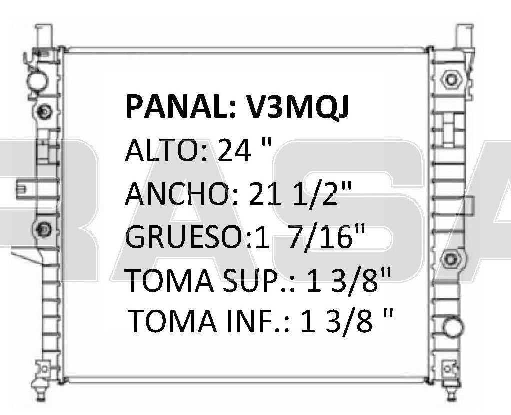 35983 AU RADIADOR ALUMINIO PLASTICO ML320 ML350 ML430 ML500 ML55, 3.2/4.3/5.0, V6/V8 A/T 2enf. 98-03 TRANS:AUTOMATICA RASA