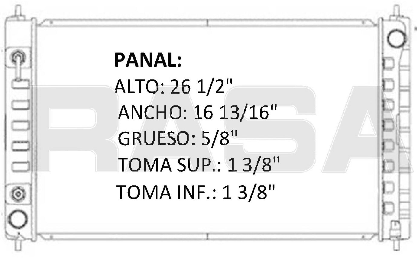 36031 AU RADIADOR ALUMINIO PLASTICO ALTIMA/MAXIMA 07-09 2.5/3.5L L4/V6 07-10 TRANS:AUTOMATICA RASA