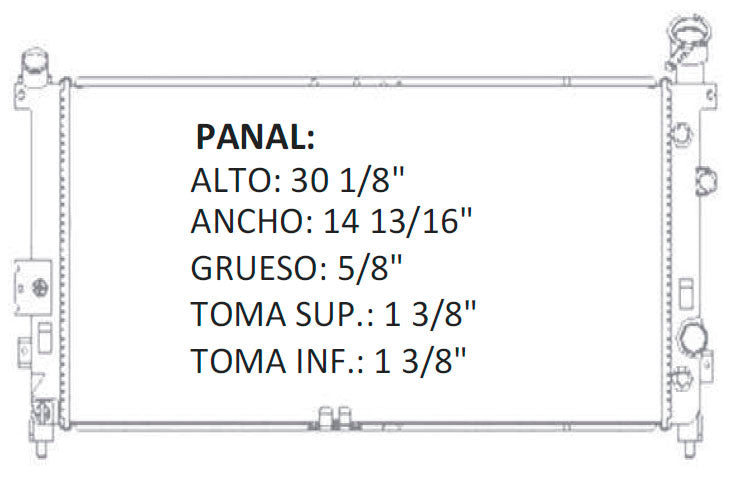 RADIADOR ALUMINO PLASTICO SIENNA 3.0 98-03