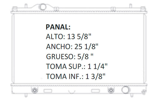 35670 AU RADIADOR ALUMINIO PLASTICO NEON / NEON RT L4 2.0 00-04 TRANS:AUTOMATICA RASA