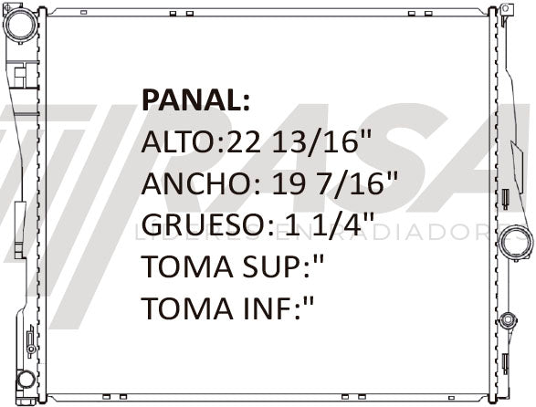 36203 AU RADIADOR ALUMINIO PLASTICO X3 07-10 TRANS:AUTOMATICA RASA