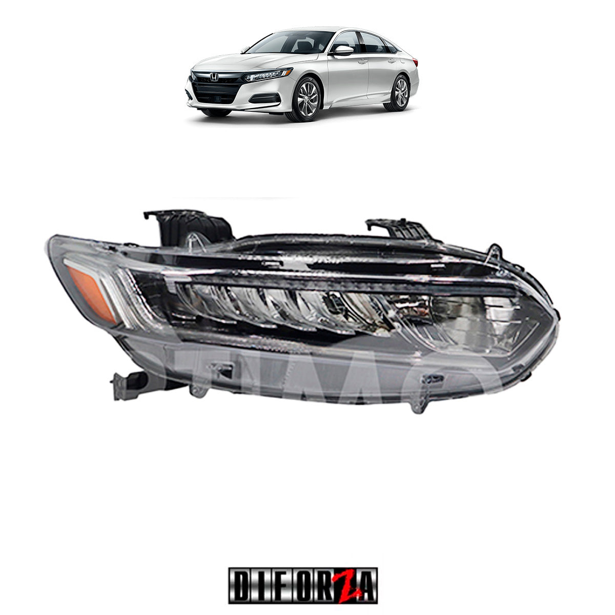 FARO ACCORD 2018-2021 F/CROMADO  C/LED  (VERSION SPORT )  DER #OP