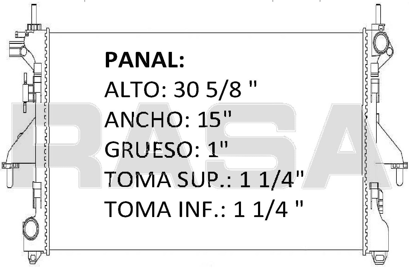36164 M RADIADOR ALUMINIO PLASTICO RAD MANAGER (06) / BOXER/ FIAT DUCATO 06-11 MECANICO RASA