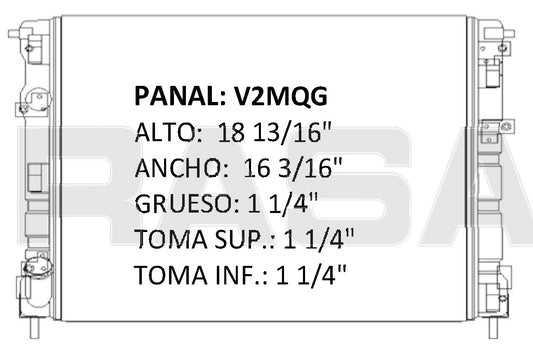 35777 M RADIADOR ALUMINIO PLASTICO CLIO 1.6Lt 98-03 MECANICO RASA