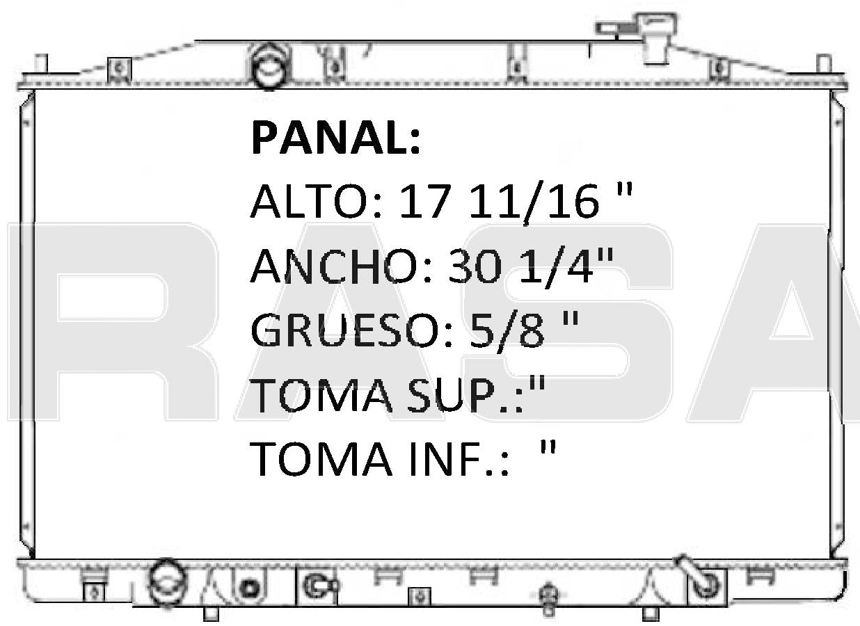 36183 AU RADIADOR ALUMINIO PLASTICO ODYSSEY 11-13 V6 AT 11-13 TRANS:AUTOMATICA RASA