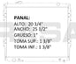 35591 AU RADIADOR ALUMINIO PLASTICO TACOMA, SR5, 2.4 Lt L4, 2.7 Lt L4, 3.4 Lt V6 95-04 TRANS:AUTOMATICA RASA