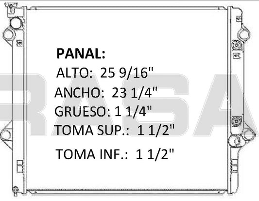 35924 AU RADIADOR ALUMINIO PLASTICO RUNNER 4 / LEXUS GX470 V8 4.7 03-06 TRANS:AUTOMATICA RASA
