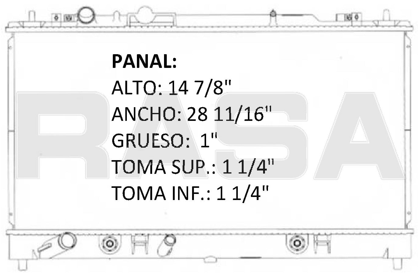 35944 AU RADIADOR ALUMINIO PLASTICO FORD MAZDA 6 V6 3.0L 03-08 TRANS:AUTOMATICA RASA