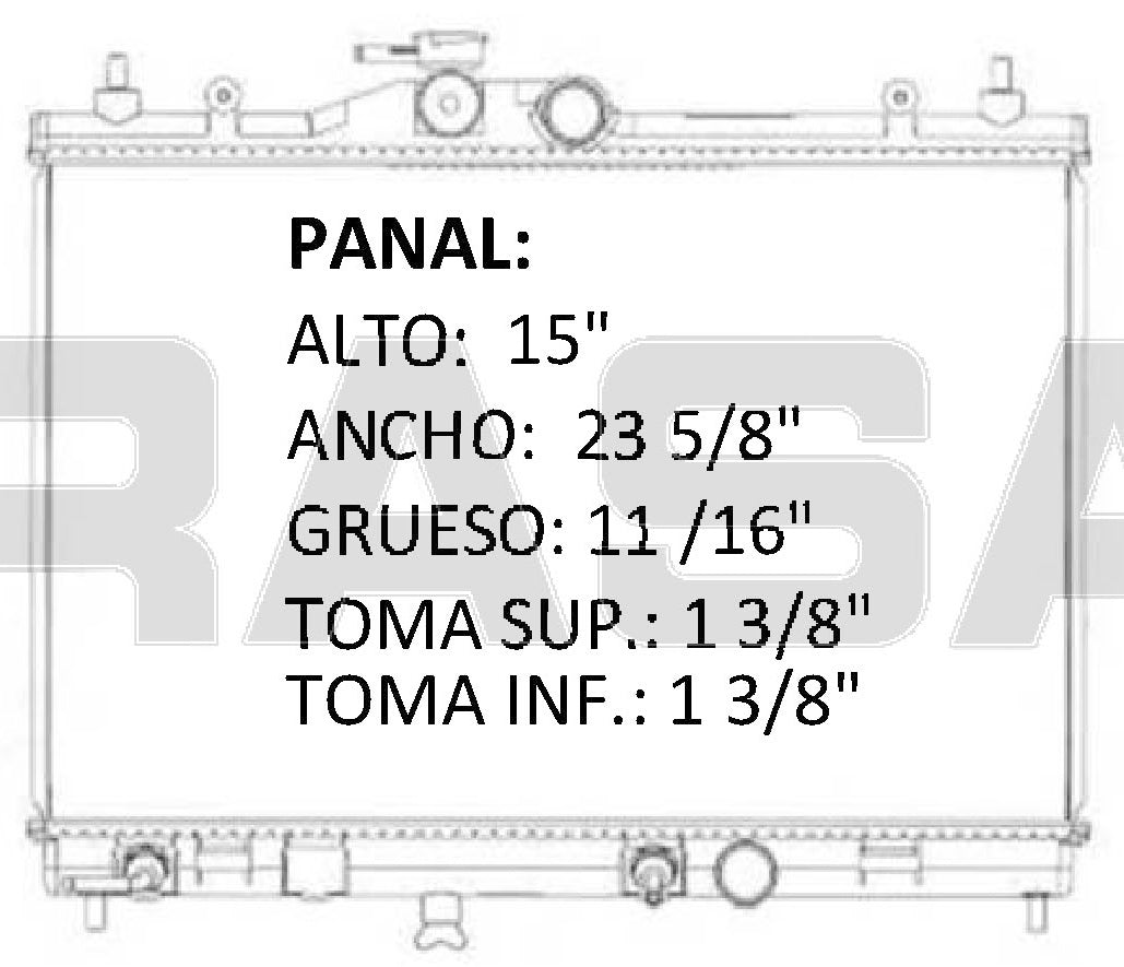 35916 AU RADIADOR ALUMINIO PLASTICO TIIDA L4 1.8 05-09 TRANS:AUTOMATICA RASA