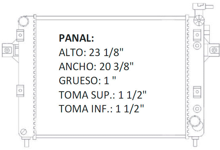 35581 AU RADIADOR ALUMINIO PLASTICO GRAND CHEROKEE 8 CIL. 4.7 LT. V8, LAREDO. 01-04 TRANS:AUTOMATICA RASA