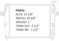 35581 AU RADIADOR ALUMINIO PLASTICO GRAND CHEROKEE 8 CIL. 4.7 LT. V8, LAREDO. 01-04 TRANS:AUTOMATICA RASA