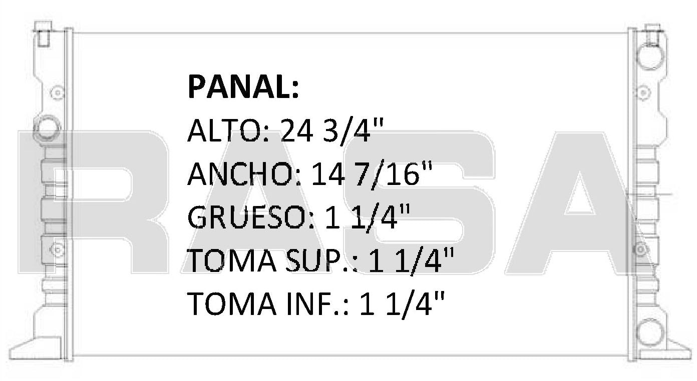 35702 M RADIADOR ALUMINIO PLASTICO DERBY, JETTA, GOLF. L4 1.8 / 1.9 Lt 92-03 MECANICO RASA