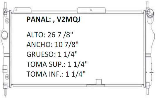 RADIADOR ALUMINO PLASTICO CHEVY  MONZA, PICK UP L4-16V 1.4 93-00 35634 AU