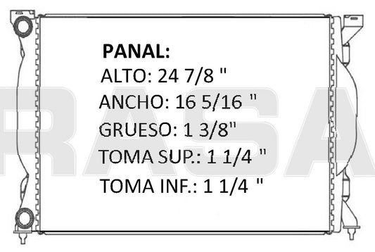 36172 M RADIADOR ALUMINIO PLASTICO A4 (02-06), A4 QUATTRO (02-05) 02-06 MECANICO RASA