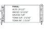 36058 AU RADIADOR ALUMINIO PLASTICO IMPALA/MONTECARLO 05-09 V6 3.4/3.5/ 3.9L 94-02 TRANS:AUTOMATICA RASA