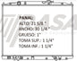 36212 AU RADIADOR ALUMINIO PLASTICO RIDGELINE 06-08 TRANS:AUTOMATICA RASA