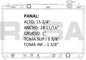 35974 AU RADIADOR ALUMINIO PLASTICO CAMRY 2.4Lts L4 A/T 07-10 TRANS:AUTOMATICA RASA
