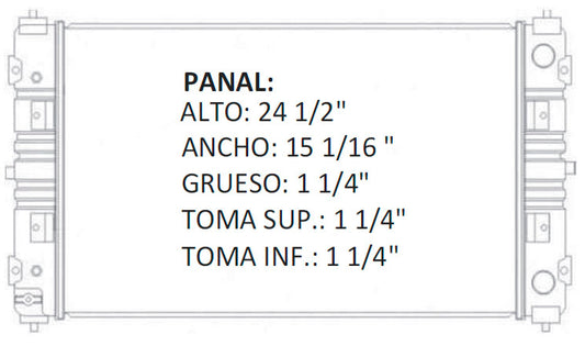RADIADOR ALUMINO PLASTICO CIRRUS / SEBRING/STRATUS / BREEZE L4/V6 2.0/2.5 95-00
