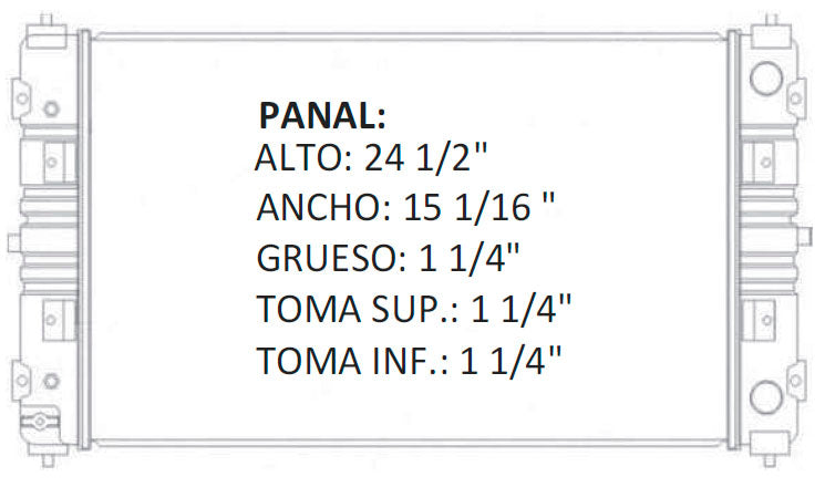 35580 AU M RADIADOR ALUMINIO PLASTICO CIRRUS / SEBRING/STRATUS / BREEZE L4/V6 2.0/2.6 95-00 MECANICO TRANS:AUTOMATICA RASA