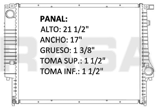 35921 RADIADOR ALUMINIO PLASTICO SERIES 320/323/325/328/ M3 / Z3 L6 2.0/2.5/2.8/3.2 88-99 RASA