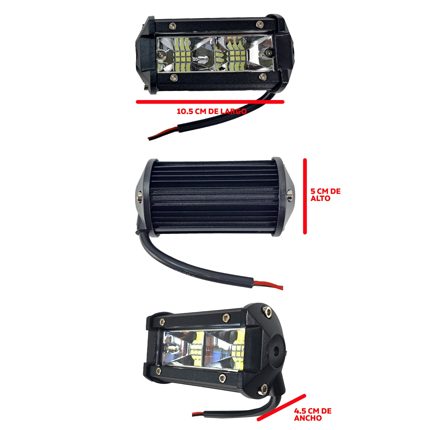 PAR DE MINI BARRAS LED ALTA LUMINOSIDAD RESISTENTE AL AGUA UNIVERSAL PARA COCHE Y MOTO