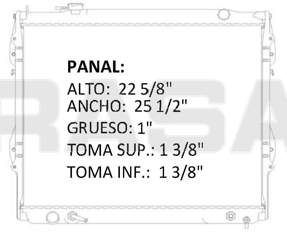 35817 AU RADIADOR ALUMINIO PLASTICO TACOMA L4/V6 2.7 95-00 TRANS:AUTOMATICA RASA