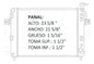 RADIADOR ALUMINO PLASTICO GRAND CHEROKEE 8 CIL. 4.7 LT. V8, LAREDO. 99-00