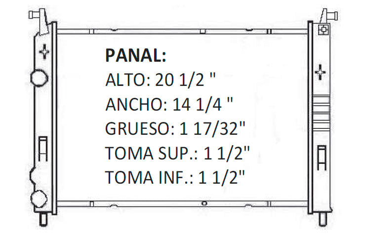 RADIADOR ALUMINO PLASTICO RADIADOR PALIO/ADVENTUR