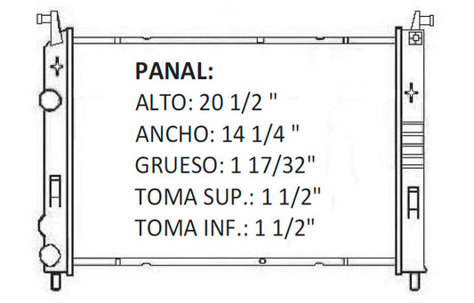 RADIADOR ALUMINO PLASTICO RADIADOR PALIO/ADVENTUR