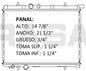 RADIADOR ALUMINO PLASTICO 206 / 307 L4-16V 1.1/1.4/1.6/2.0, SOLDADO 98-04