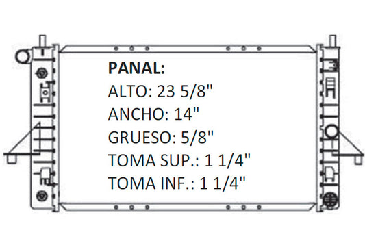36055 AU RADIADOR ALUMINIO PLASTICO SATURN S- SERIES 94-02 L4 1.9L 94-02 TRANS:AUTOMATICA RASA