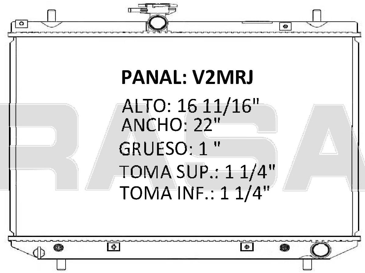 36165 AU RADIADOR ALUMINIO PLASTICO AVANZA 07-15 L4 1.5 26 MM P/A A/T 07-15 TRANS:AUTOMATICA RASA