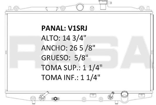 35794 AU RADIADOR ALUMINIO PLASTICO ACCORD DX, EX, LX, SE, 2.3 Lt L4 98-02 TRANS:AUTOMATICA RASA