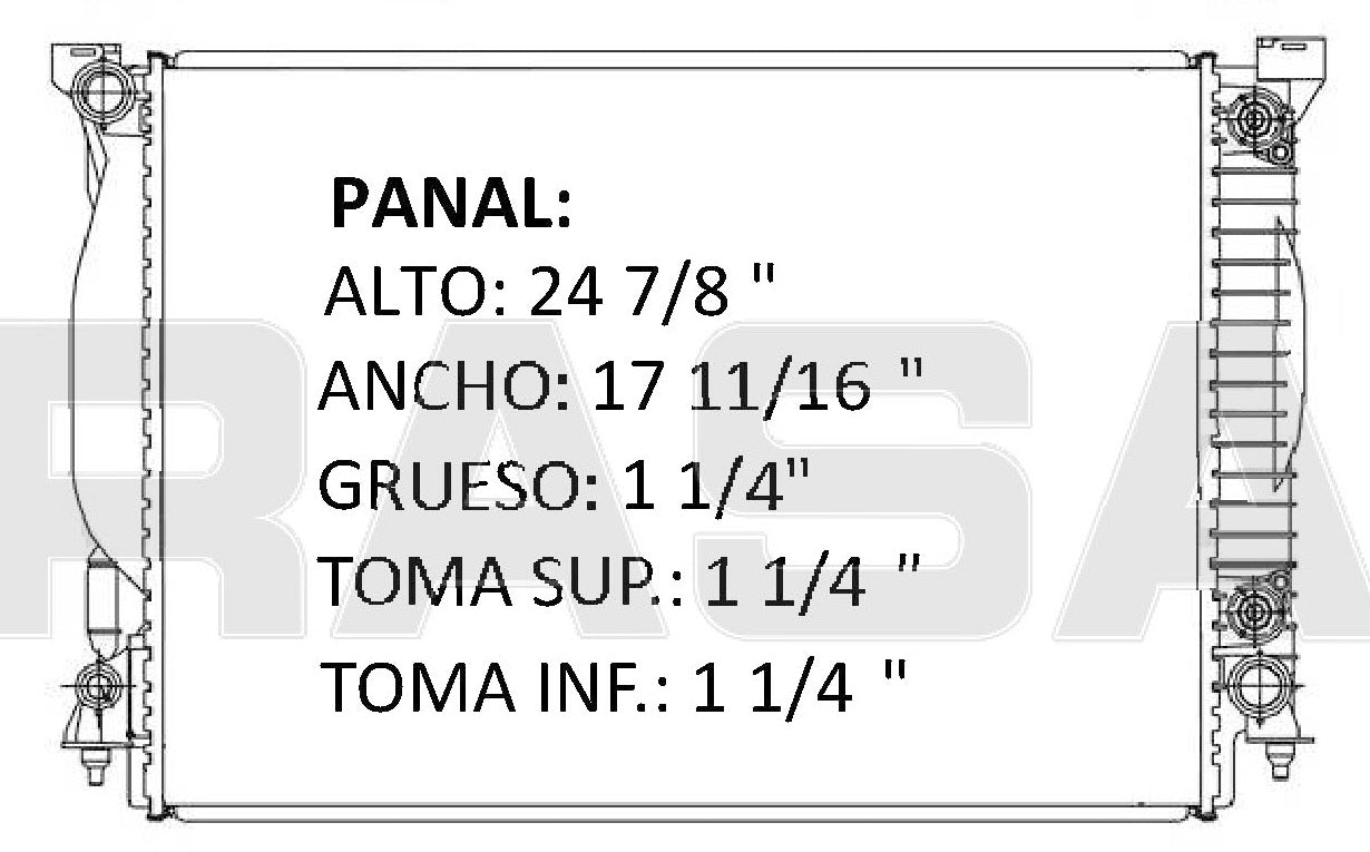 RADIADOR ALUMINO PLASTICO A4/ QUATTRO/ A6 2008