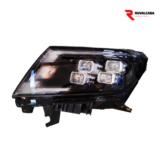 FARO NISSAN NP300 FRONTIER 2021-23 F/CROMADO C/LED C/LUPA  PLATINUM LUJO IZQ  #OP