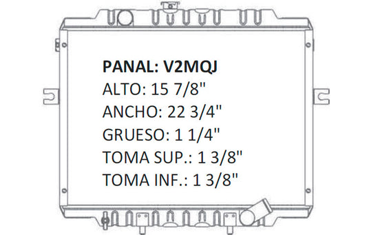 35860 RADIADOR ALUMINIO PLASTICO H100 L4 2.5 99-07 RASA
