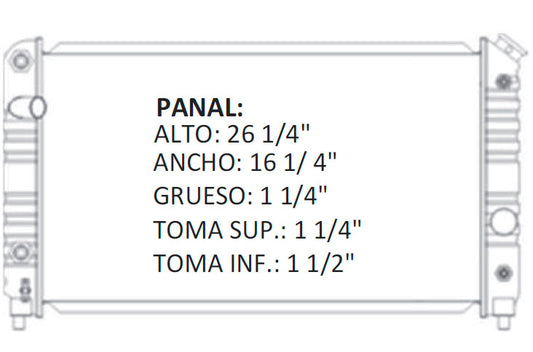 35754 AU RADIADOR ALUMINIO PLASTICO S/T SERIES PU/BLAZERS / BLAZER/JIMMY 2 ENF V6 4.3 94-95 TRANS:AUTOMATICA RASA