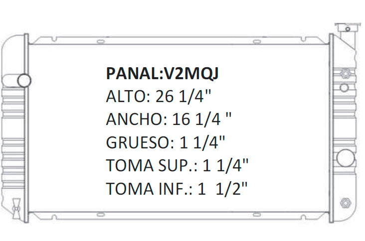 35810 AU RADIADOR ALUMINIO PLASTICO S/T SERIES PU/BLAZERS / BRAVADA V6 4.3 88-94 TRANS:AUTOMATICA RASA