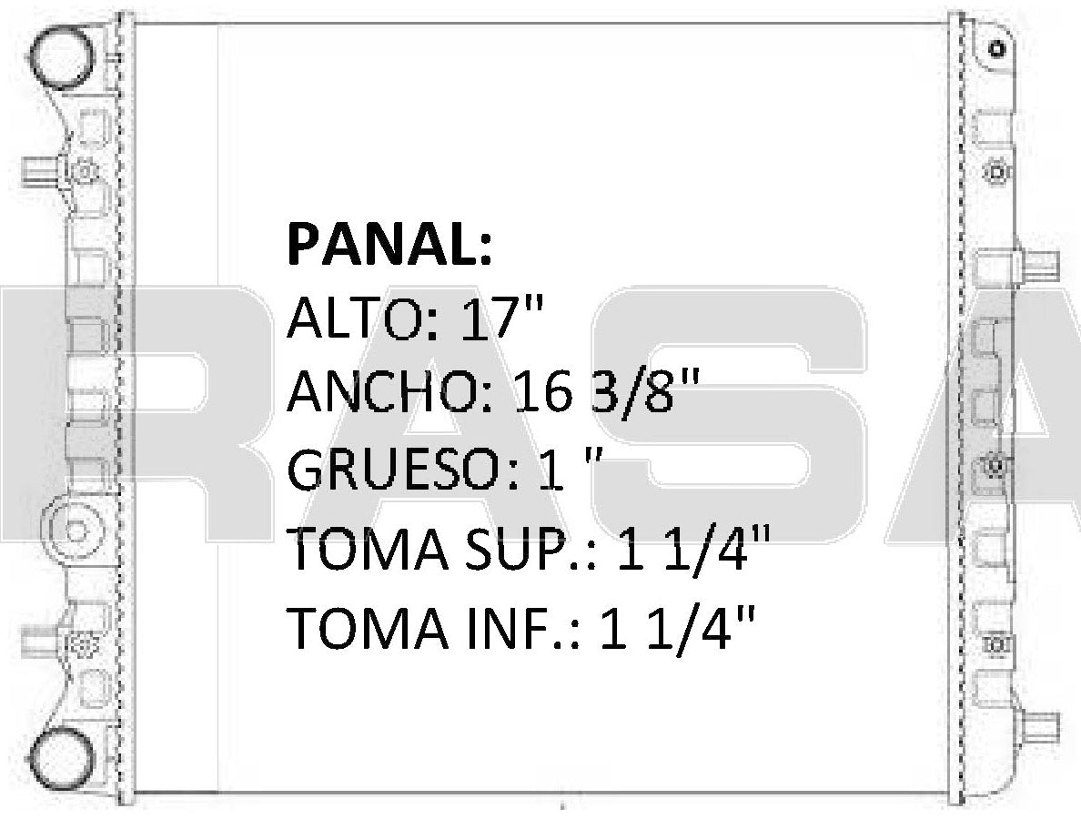36121 M RADIADOR ALUMINIO PLASTICO GOL S/A 08-10 MECANICO RASA