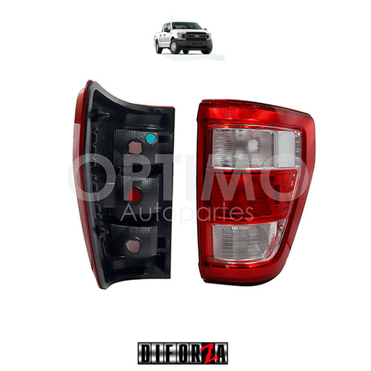 CALAVERA FORD F-150 2021-2023 S/ARNES  HALOGENO (BLANCO/ROJO) DER #OP