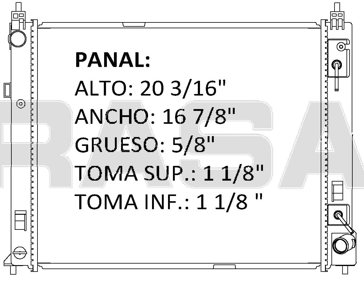 36179 AU RADIADOR ALUMINIO PLASTICO VERSA, MICRA 12-13 TRANS:AUTOMATICA RASA