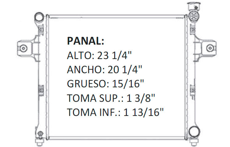 36002 AU RADIADOR ALUMINIO PLASTICO GRAND. CHEROKEE,C0MANDER V6/V8 3.0, 3.7,4.7,5.7, 6.1 05-09 TRANS:AUTOMATICA RASA
