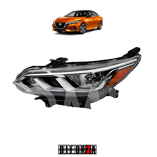 FARO SENTRA B18 2021-2023 F/CROMADO C/MICA AMBAR (VERSION SENSE-ADVANCE)  IZQ  #OP