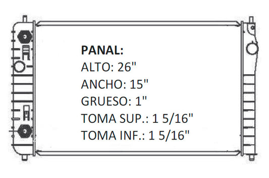 36105 AU RADIADOR ALUMINIO PLASTICO CAVALIER / SUNFIRE 02-05 TRANS:AUTOMATICA RASA