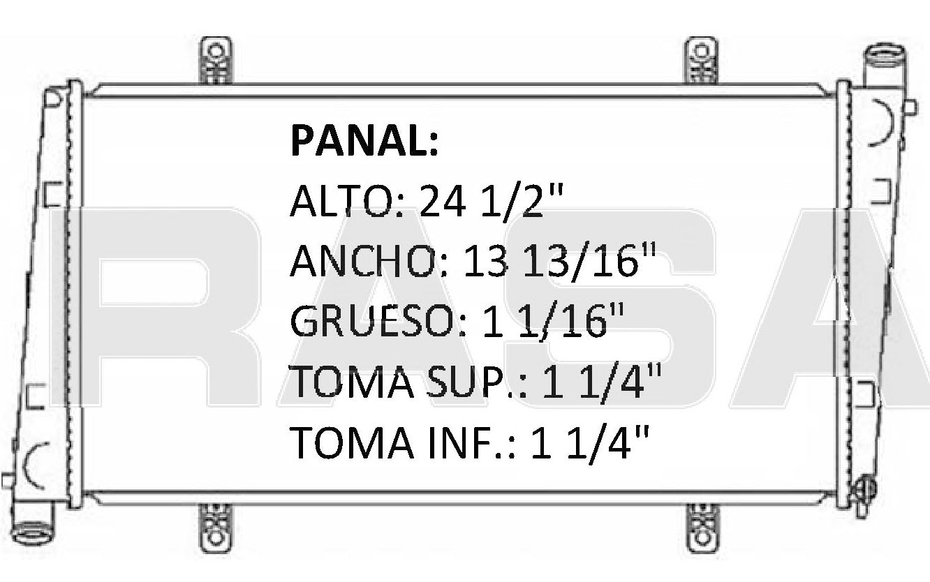 36015 AU RADIADOR ALUMINIO PLASTICO S40 / V40 L4 1.9 00-04 TRANS:AUTOMATICA RASA