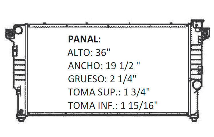 36098 RADIADOR ALUMINIO PLASTICO RAM (DIESEL) 5.9 L 6 94-02 RASA